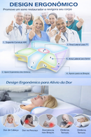 Travesseiro Ergonômico Cervical – Alívio de Dores e Sono Profundo